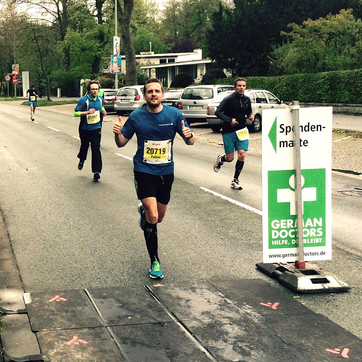 Unsere Spendenmatte beim Paderborner Osterlauf