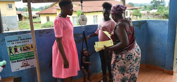 Malaria-Test in Sierra Leone