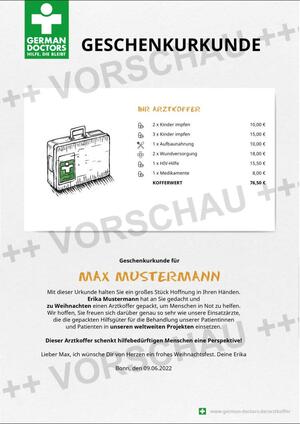 Geschenkurkunde