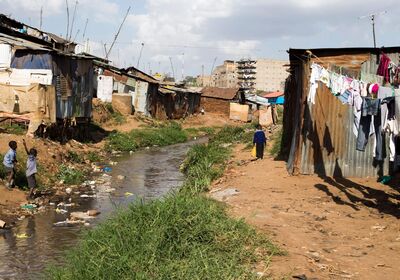 HIV im Slum von Afrika